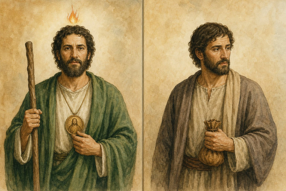 Comparación editorial respetuosa de San Judas Tadeo y Judas Iscariote como personas distintas