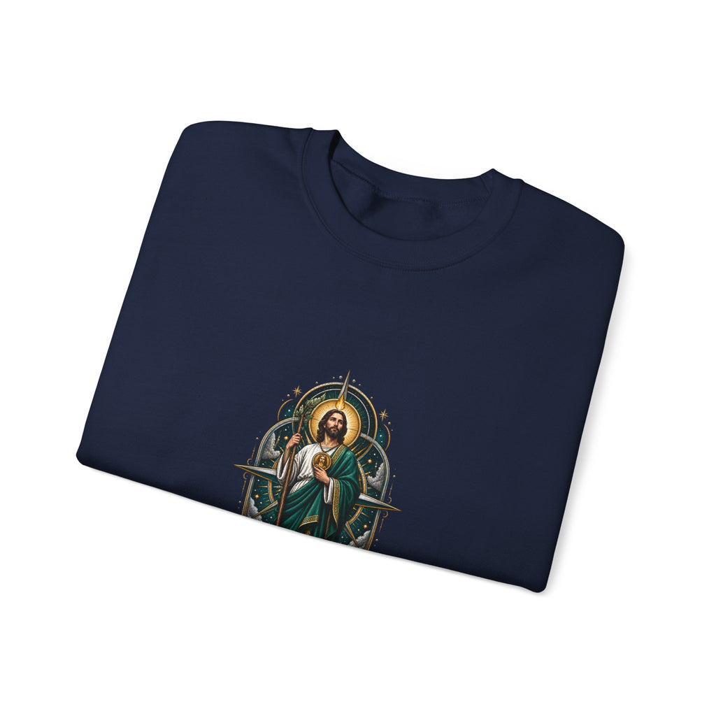 San Judas Tadeo Midnight Compass Crewneck Sweatshirt