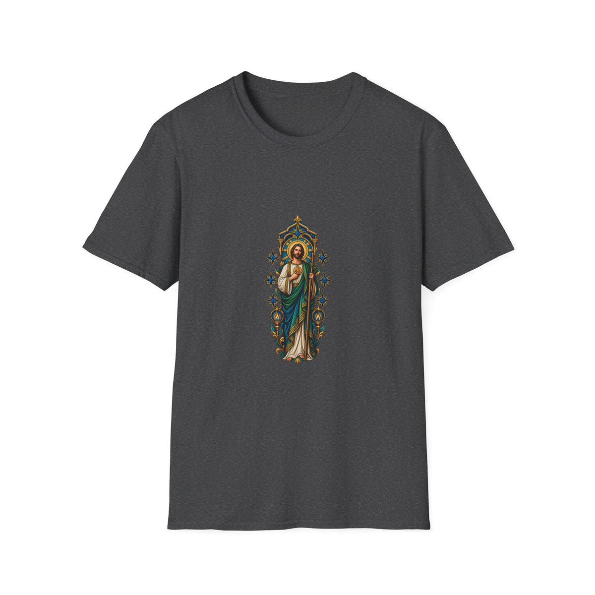 San Judas Indigo Seven-Star Shrine T-Shirt product preview, view 19