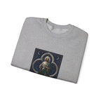 San Judas Tadeo Silver Moon Quatrefoil Crewneck Sweatshirt