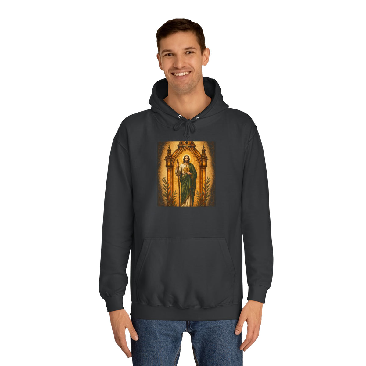 San Judas Tadeo Amber Pilgrim Lantern Unisex Hoodie