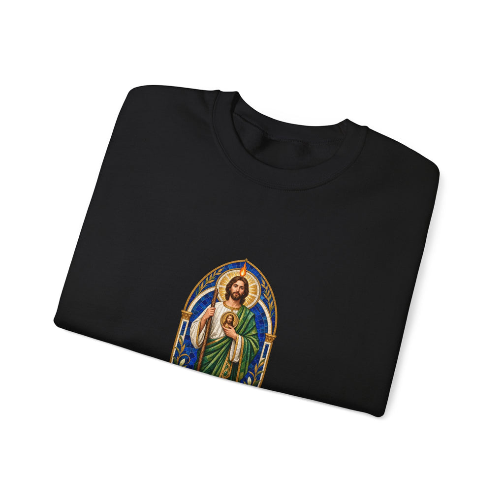 San Judas Tadeo Cobalt Chapel Mosaic Crewneck Sweatshirt