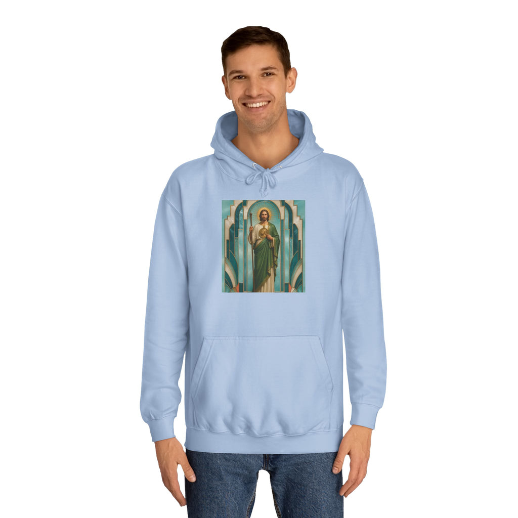 San Judas Tadeo Aqua Radiant Sanctuary Unisex Hoodie