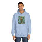 San Judas Tadeo Aqua Radiant Sanctuary Unisex Hoodie