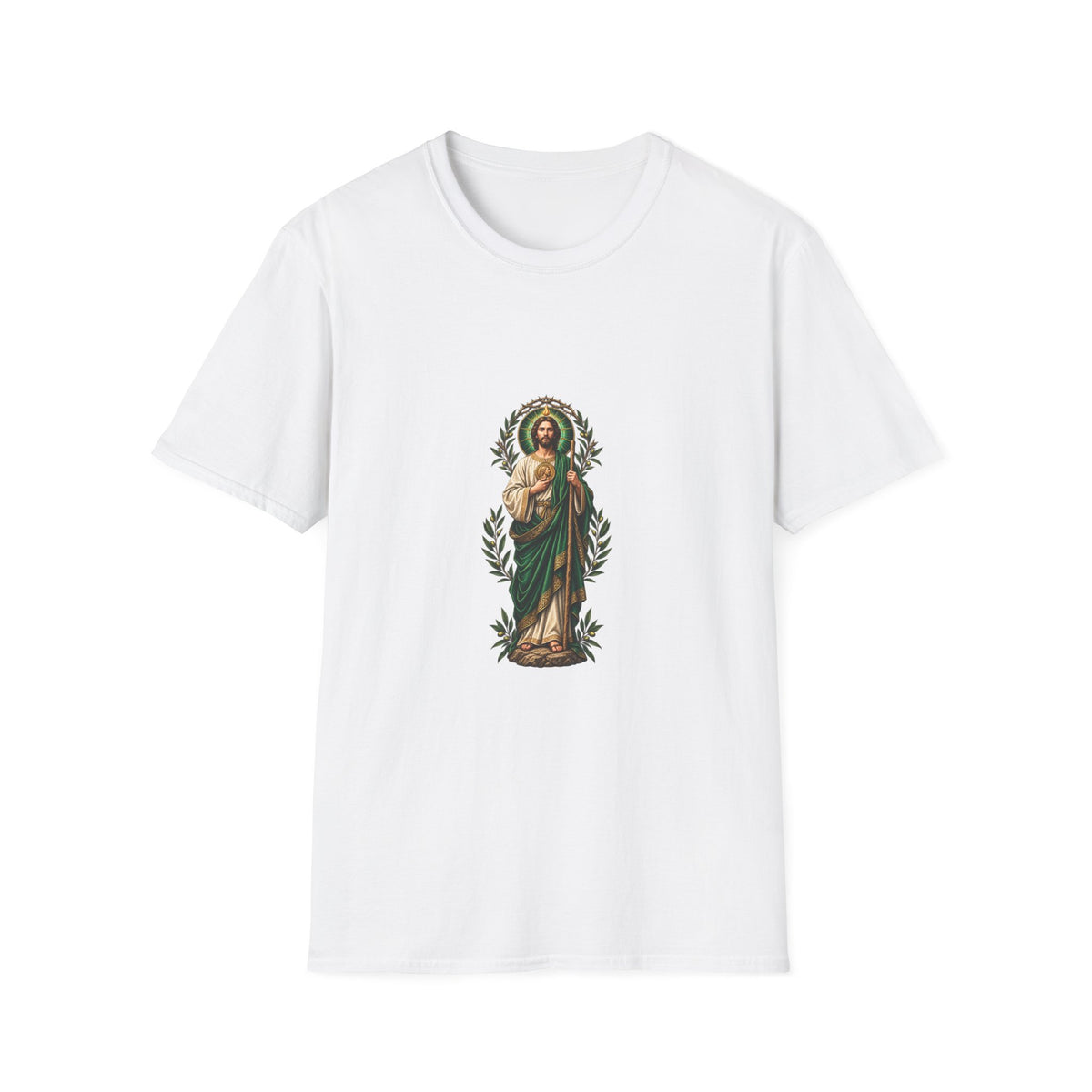 San Judas Tadeo Verdant Crowned Intercession T-Shirt product preview, view 7