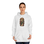 San Judas Tadeo Crimson Rose Window Unisex Hoodie
