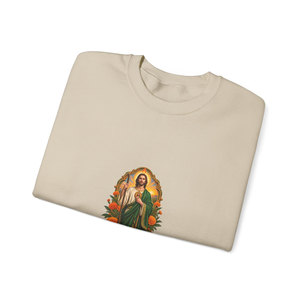 San Judas Tadeo Marigold Sun Arch Crewneck Sweatshirt