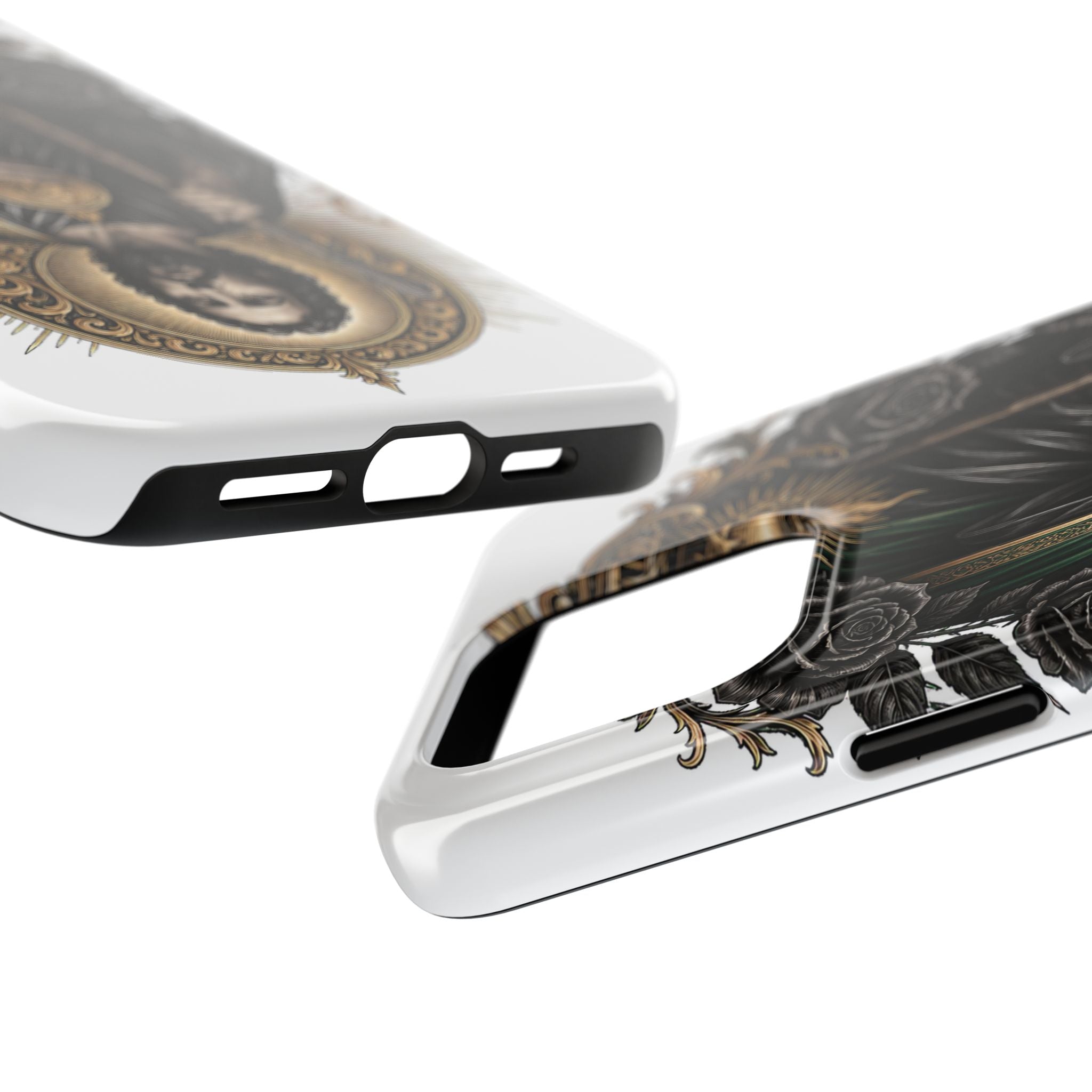San Judas Tadeo Black & Gold Sacred Heart Tough Phone Case