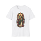 San Judas Tadeo Crimson Rose Window Unisex T-Shirt