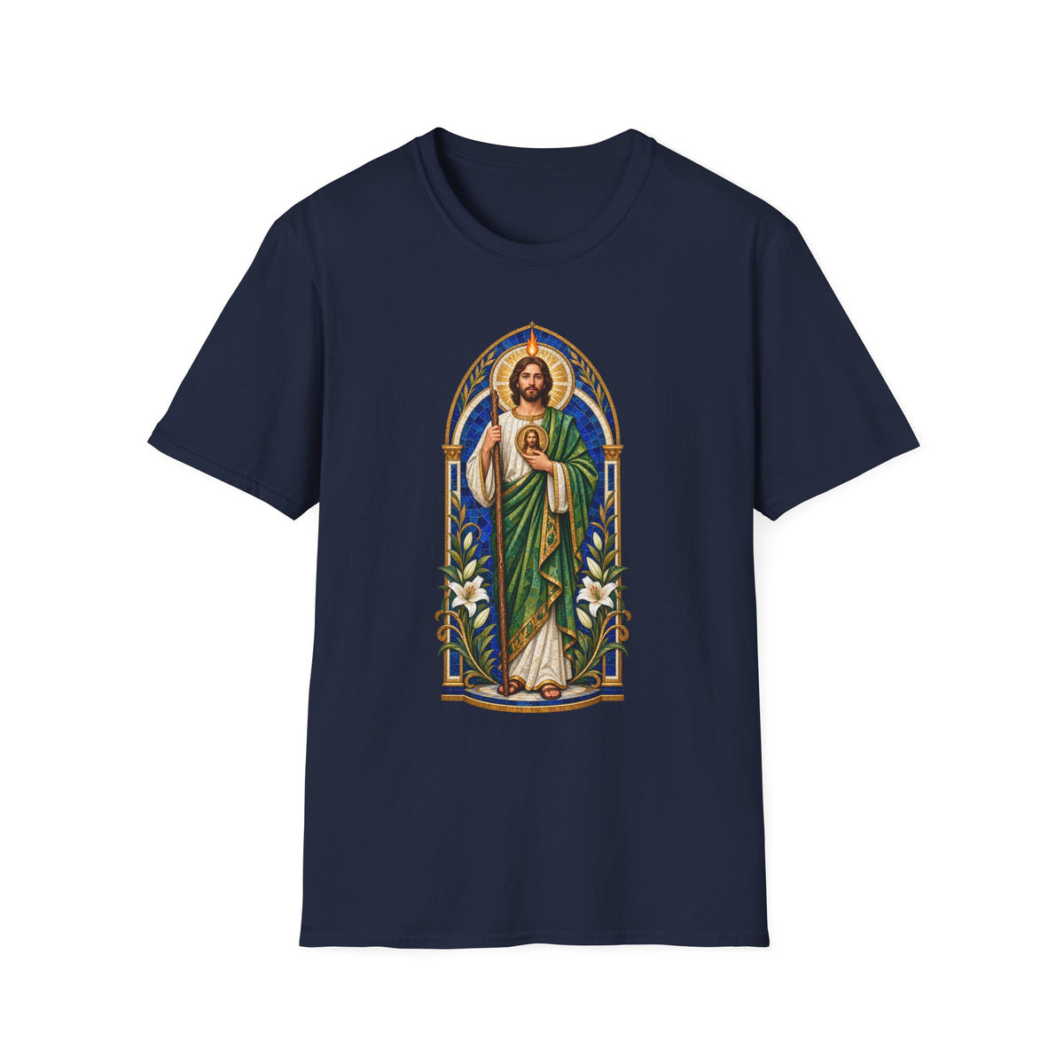 San Judas Tadeo Cobalt Chapel Mosaic Unisex T-Shirt