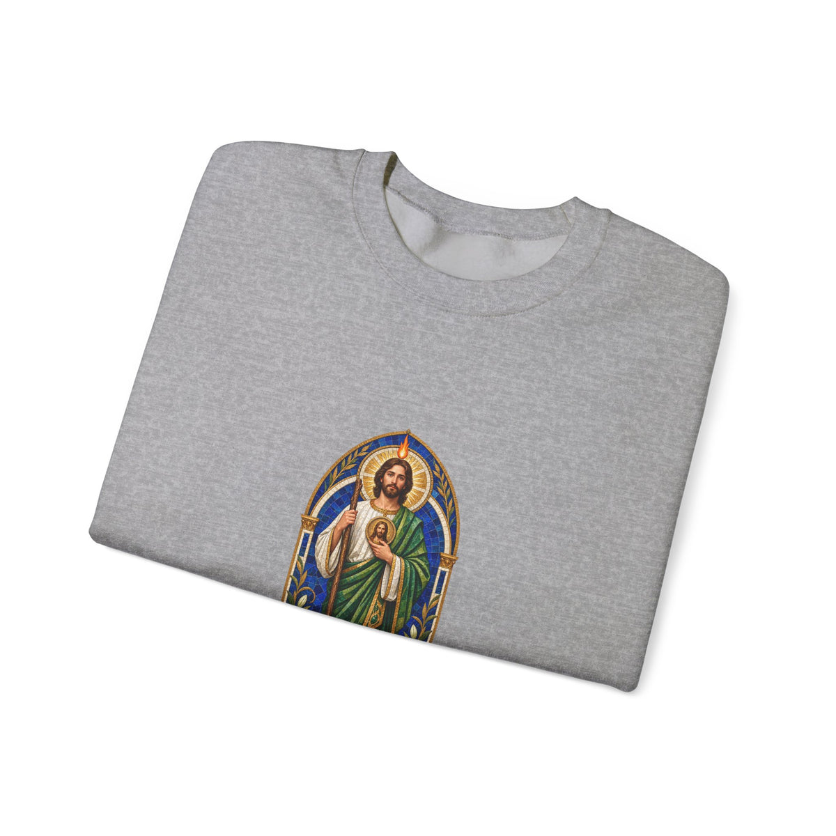 San Judas Tadeo Cobalt Chapel Mosaic Crewneck Sweatshirt