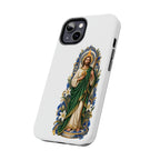 San Judas phone case with cobalt chapel mosaic artwork, detail view 12
