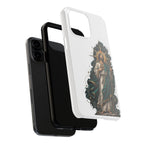 San Judas phone case with midnight blue compass artwork, detail view 21