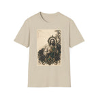 San Judas Tadeo Emerald & Gold Sacred Heart Unisex T-Shirt product view 13