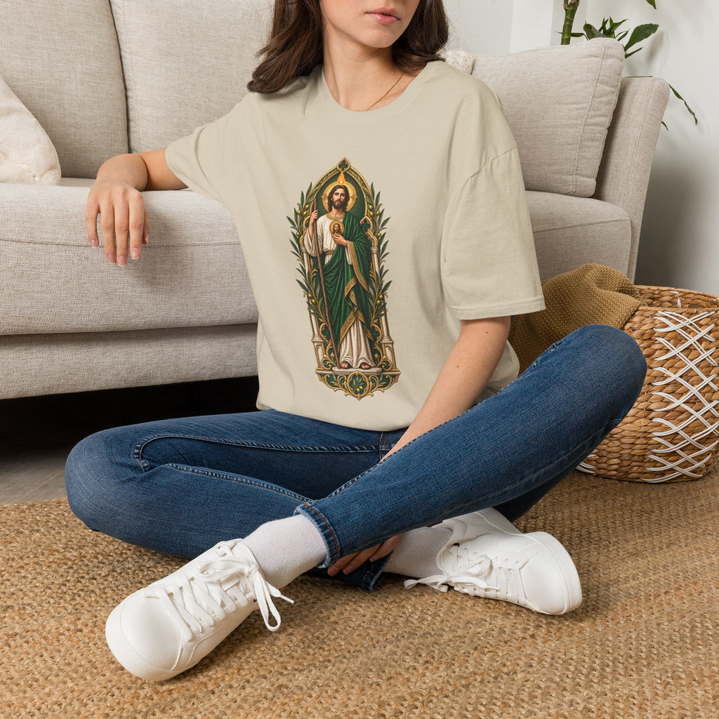 San Judas Tadeo Olive Reliquary Unisex T-Shirt