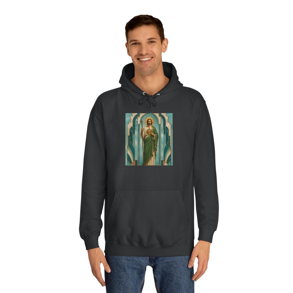 San Judas Tadeo Aqua Radiant Sanctuary Unisex Hoodie