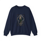 San Judas Tadeo Silver Moon Quatrefoil Crewneck Sweatshirt