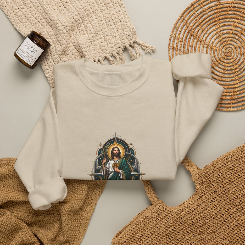 San Judas Tadeo Midnight Compass Crewneck Sweatshirt