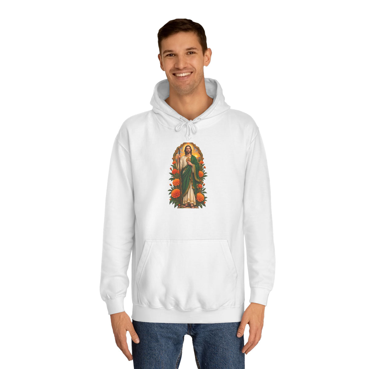 San Judas Tadeo Marigold Sun Arch Unisex Hoodie