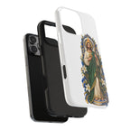 San Judas phone case with cobalt chapel mosaic artwork, detail view 25