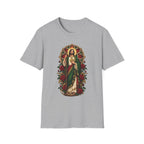 San Judas Tadeo Crimson Rose Window Unisex T-Shirt