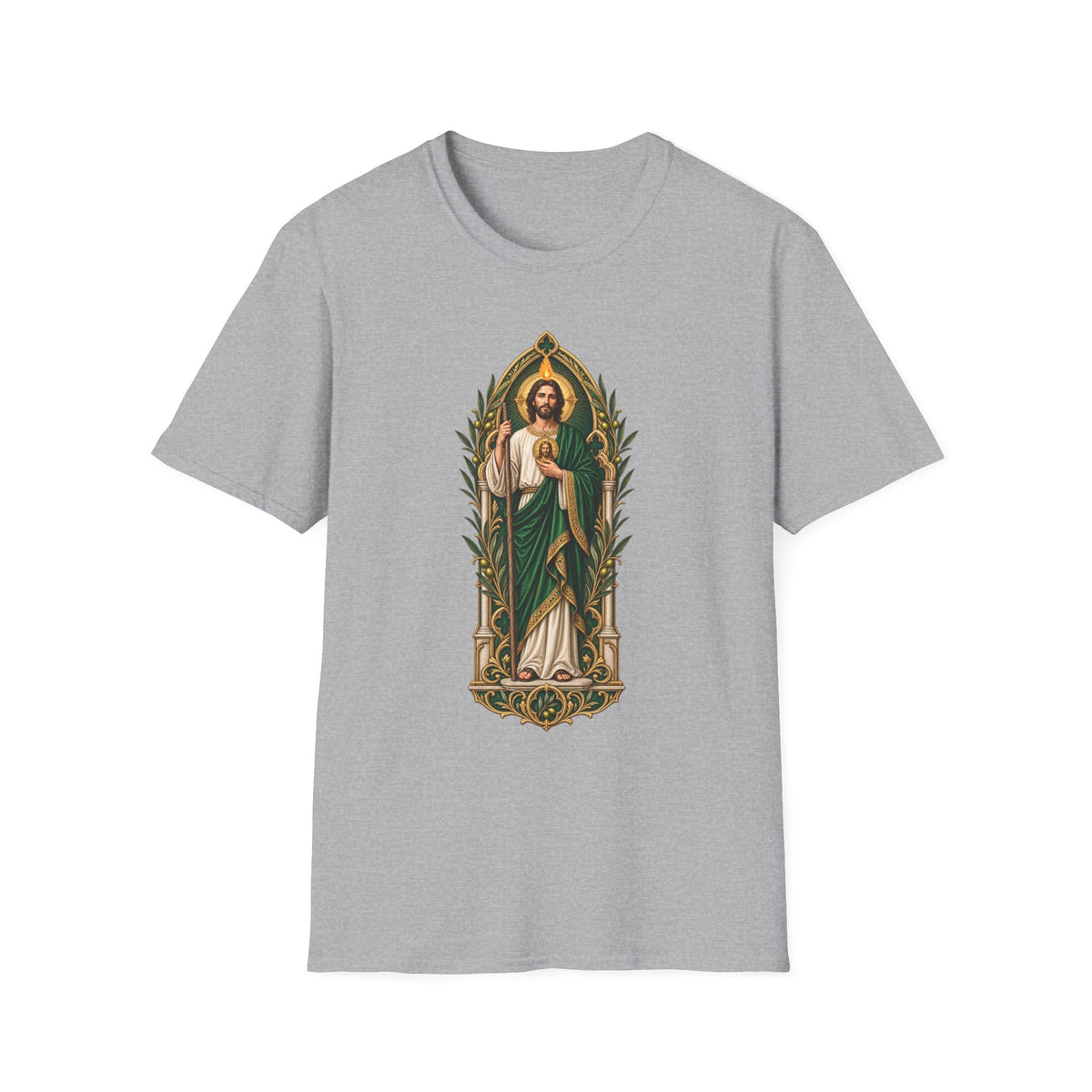 San Judas Tadeo Olive Reliquary Unisex T-Shirt