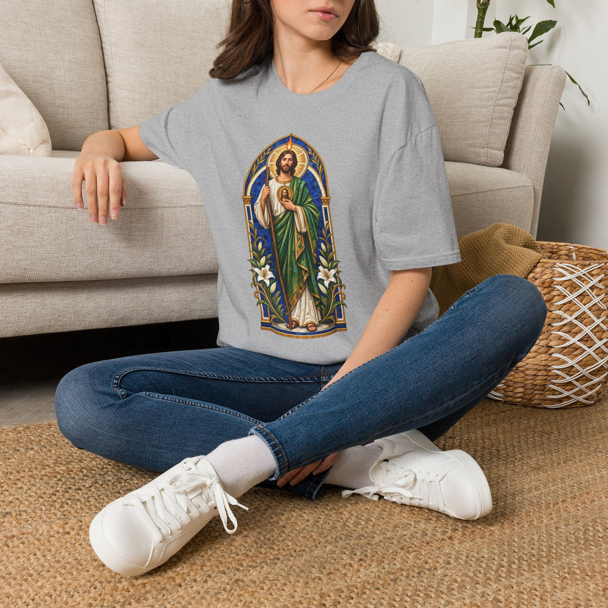 San Judas Tadeo Cobalt Chapel Mosaic Unisex T-Shirt
