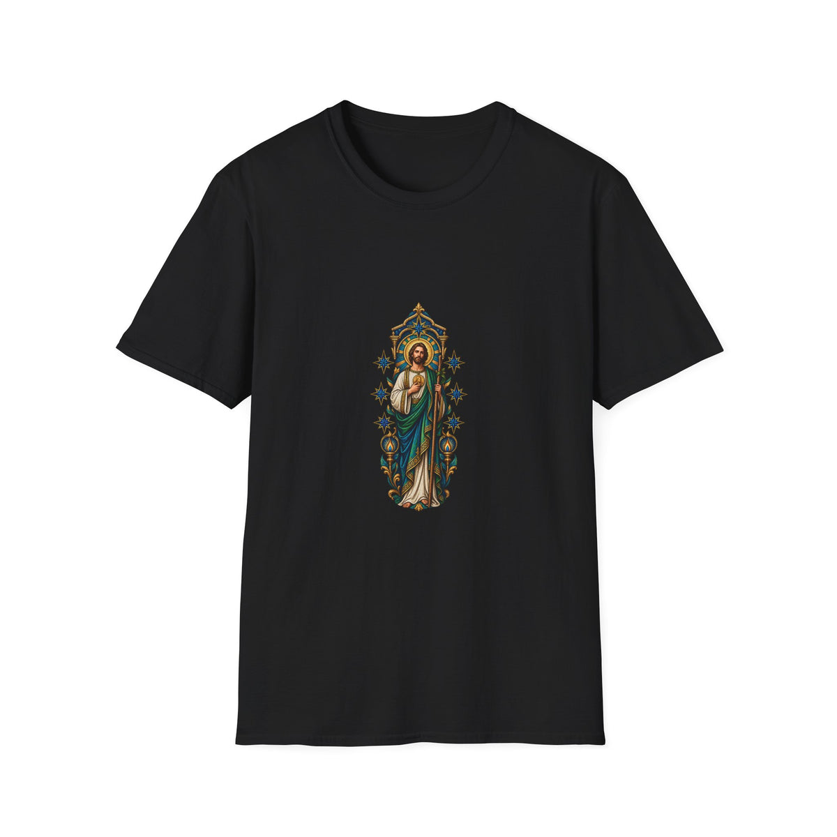 San Judas Indigo Seven-Star Shrine T-Shirt product preview, view 10