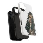 San Judas phone case with midnight blue compass artwork, detail view 27