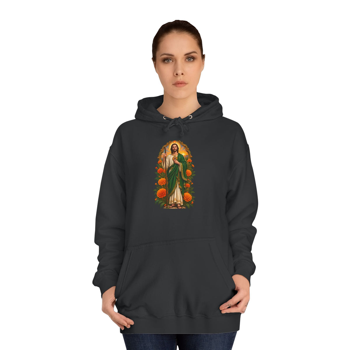 San Judas Tadeo Marigold Sun Arch Unisex Hoodie