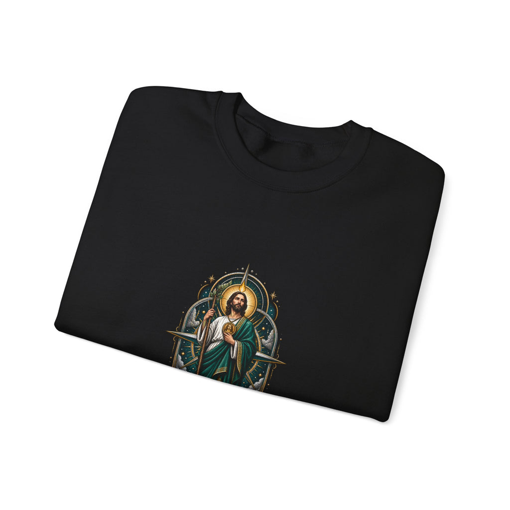 San Judas Tadeo Midnight Compass Crewneck Sweatshirt