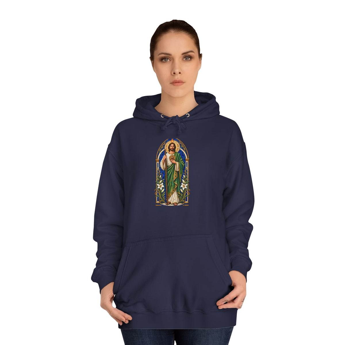 San Judas Tadeo Cobalt Chapel Mosaic Unisex Hoodie