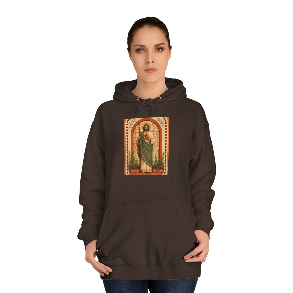 San Judas Tadeo Terracotta Rosary Garden Unisex Hoodie