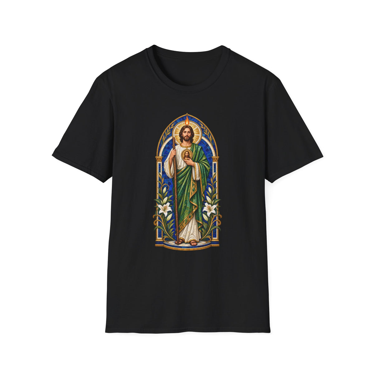 San Judas Tadeo Cobalt Chapel Mosaic Unisex T-Shirt