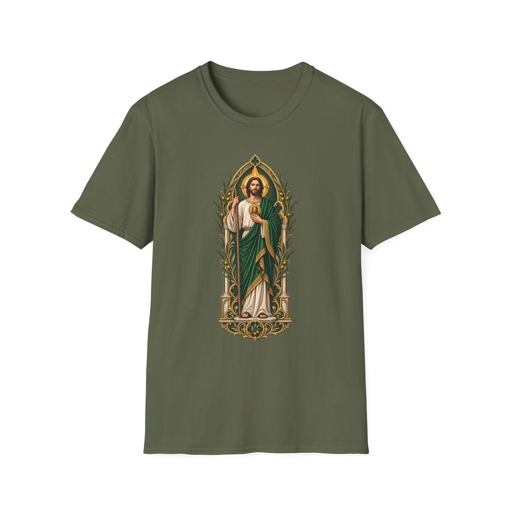 San Judas Tadeo Olive Reliquary Unisex T-Shirt