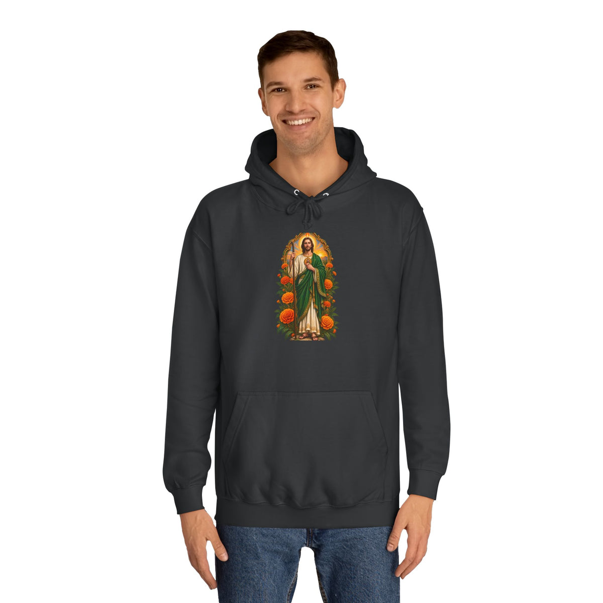 San Judas Tadeo Marigold Sun Arch Unisex Hoodie