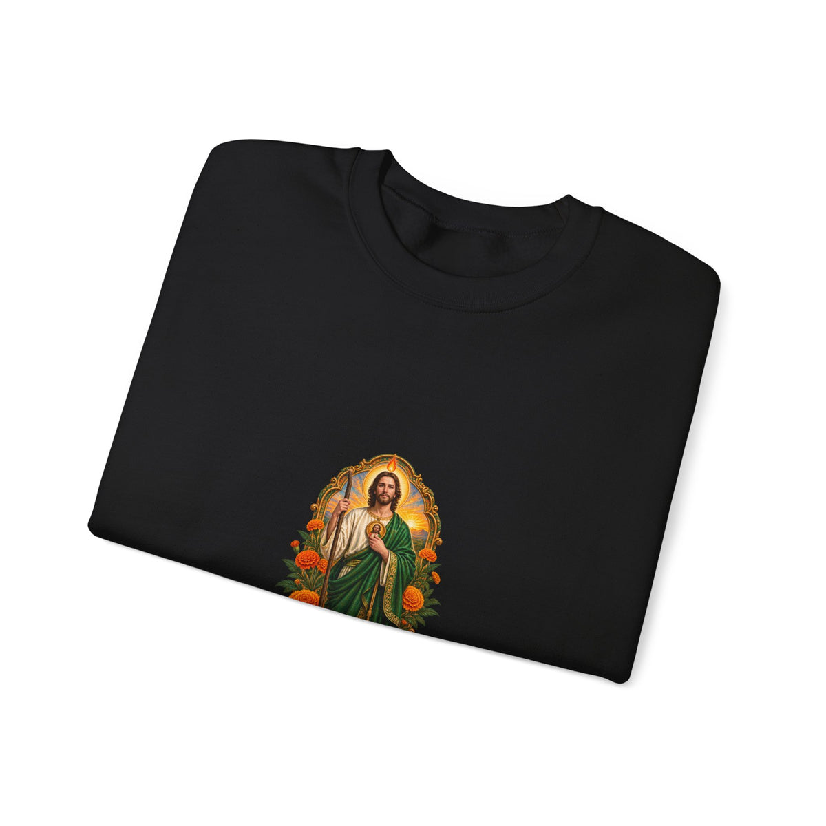 San Judas Tadeo Marigold Sun Arch Crewneck Sweatshirt