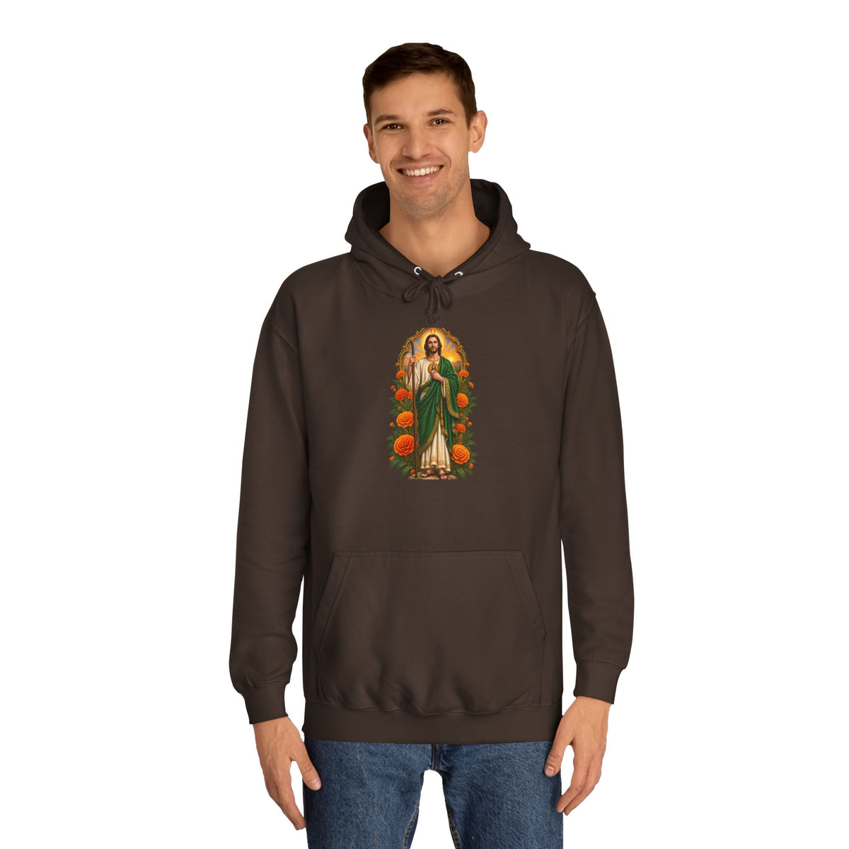 San Judas Tadeo Marigold Sun Arch Unisex Hoodie