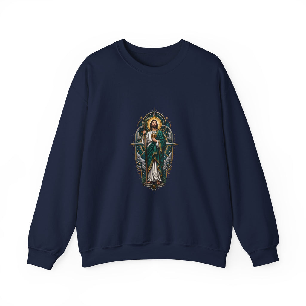 San Judas Tadeo Midnight Compass Crewneck Sweatshirt