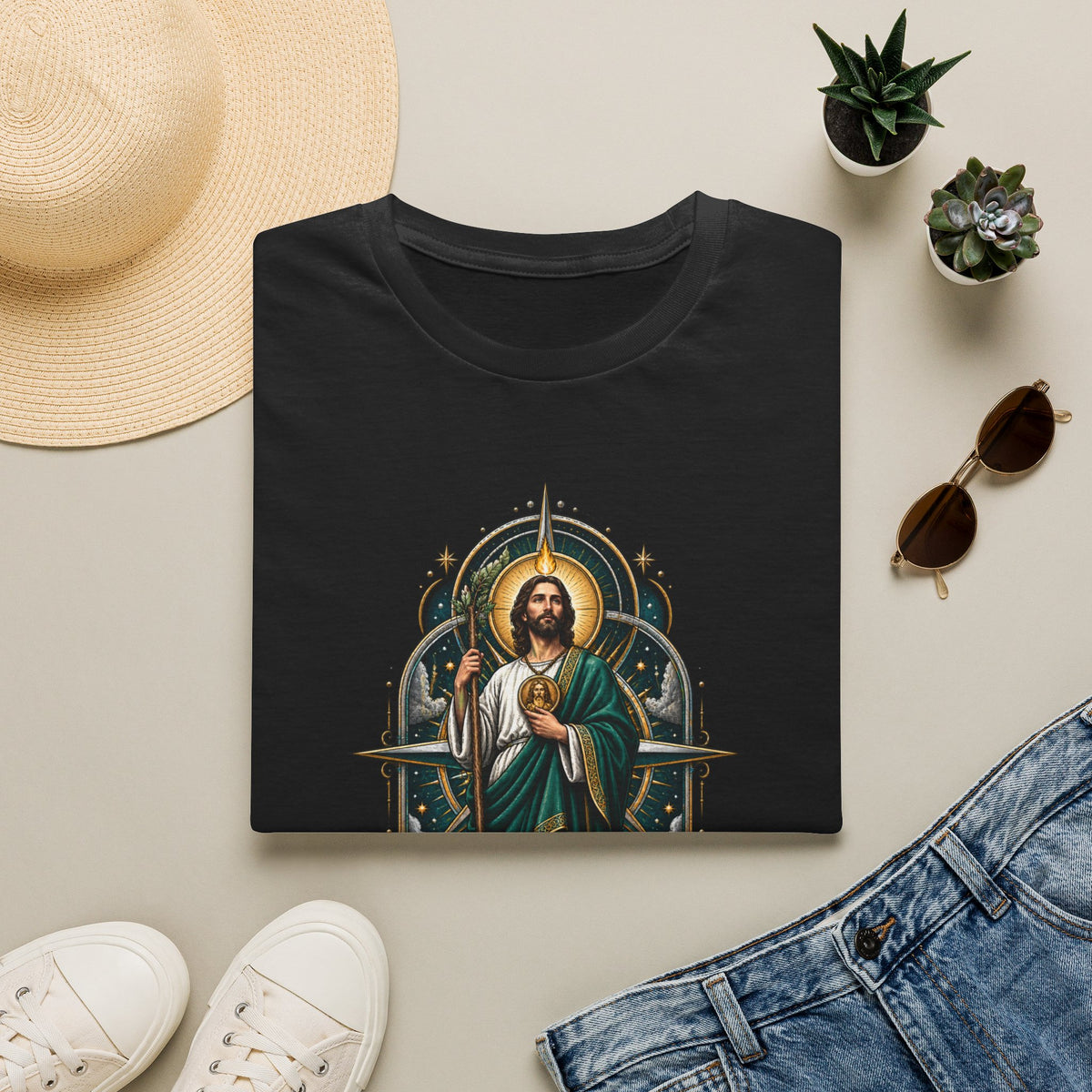 San Judas Tadeo Midnight Compass Unisex T-Shirt