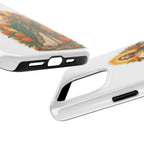 San Judas phone case with marigold sun arch artwork, detail view 20