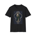 San Judas Tadeo Silver Moon Quatrefoil Unisex T-Shirt