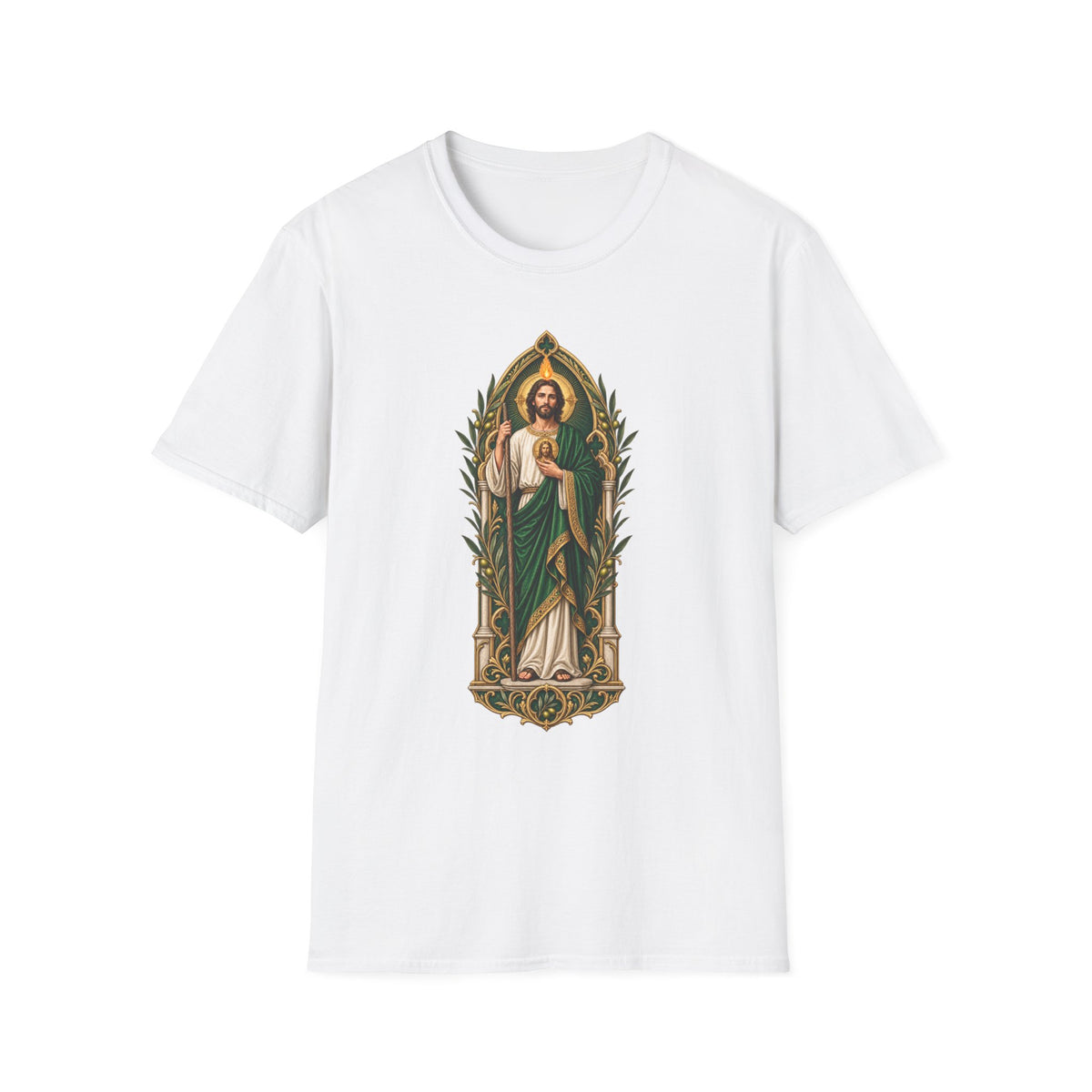 San Judas Tadeo Olive Reliquary Unisex T-Shirt