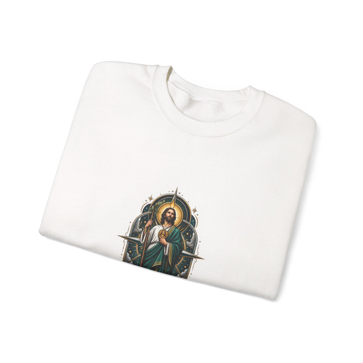 San Judas Tadeo Midnight Compass Crewneck Sweatshirt