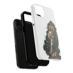 San Judas phone case with midnight blue compass artwork, detail view 18