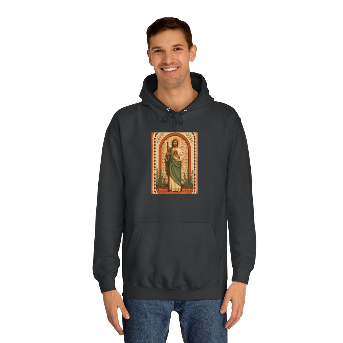 San Judas Tadeo Terracotta Rosary Garden Unisex Hoodie