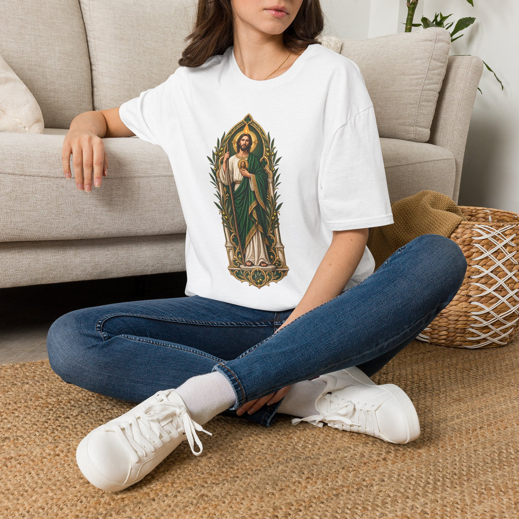 San Judas Tadeo Olive Reliquary Unisex T-Shirt