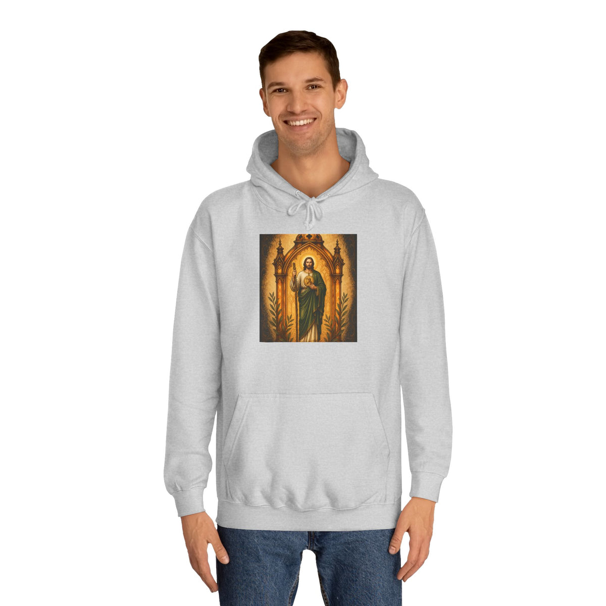 San Judas Tadeo Amber Pilgrim Lantern Unisex Hoodie