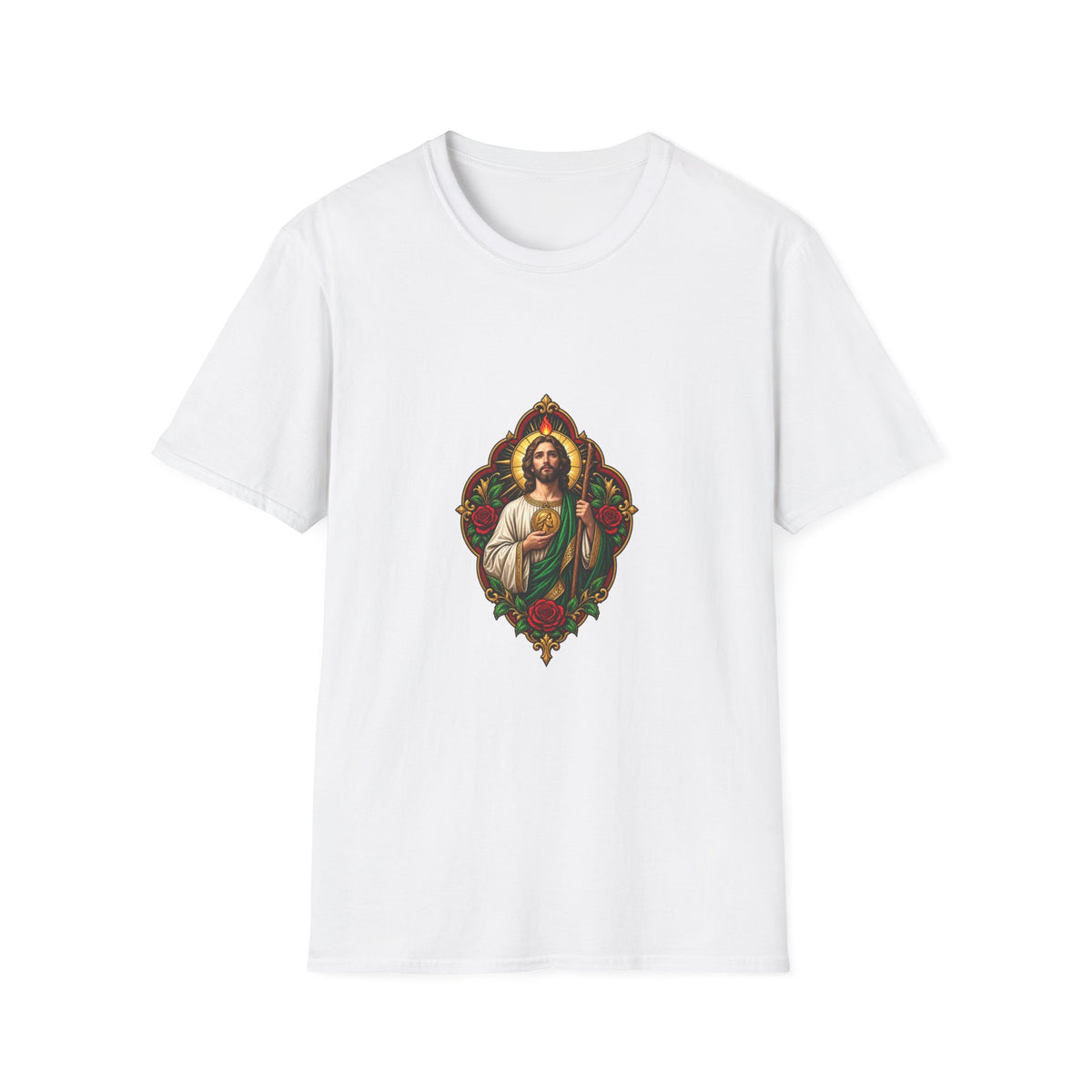 San Judas Crimson Covenant Window T-Shirt product preview, view 7