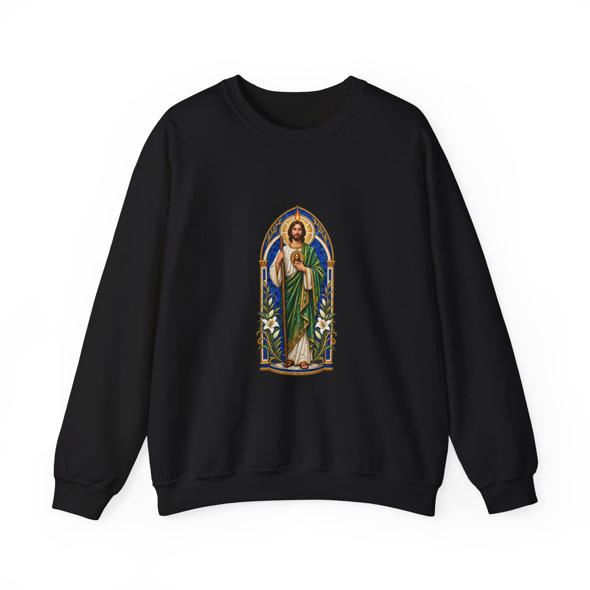 San Judas Tadeo Cobalt Chapel Mosaic Crewneck Sweatshirt